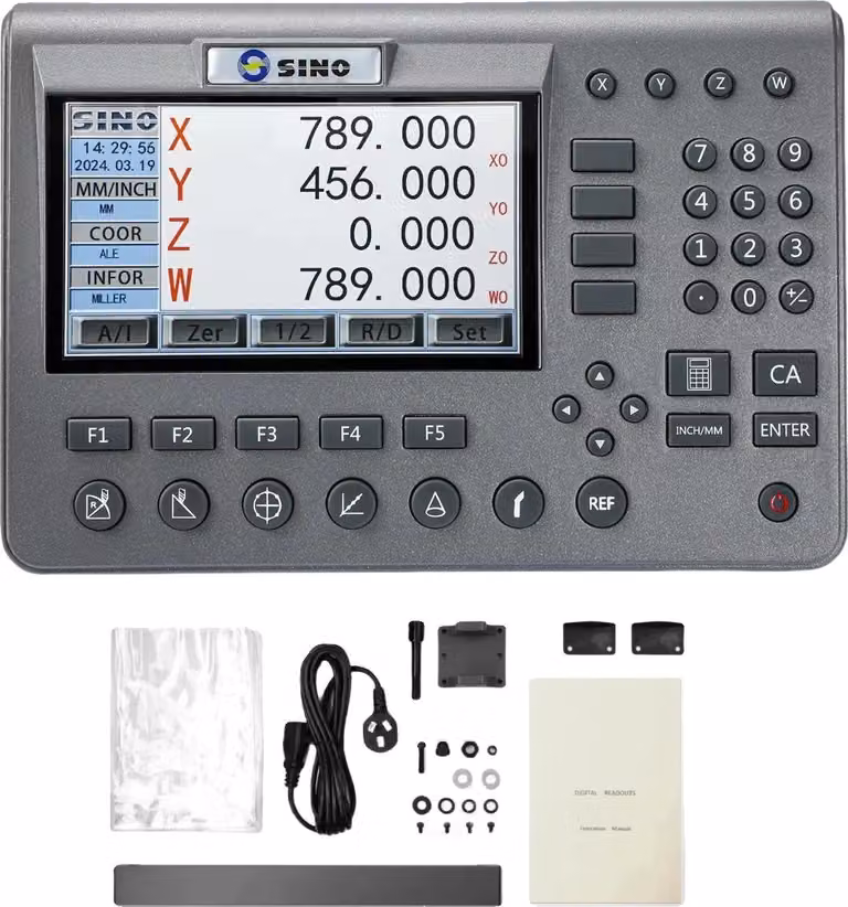 Kit di visualizzazione digitale, riga lineare per sensori DRO, funzionalità a 4 assi, misurazione ad alta precisione, display DRO-SDS200