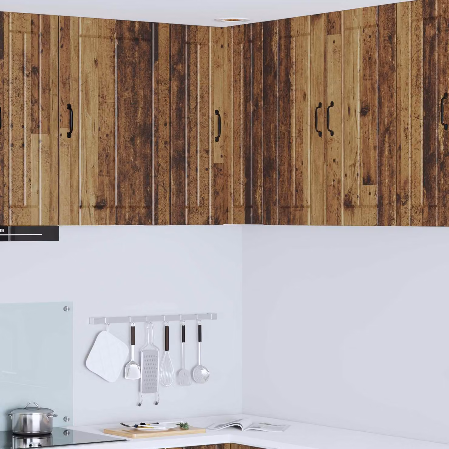 Mobile angolare da parete LUCCA vidaXL in legno marrone L/P/H: 57 x 57 x 80 cm