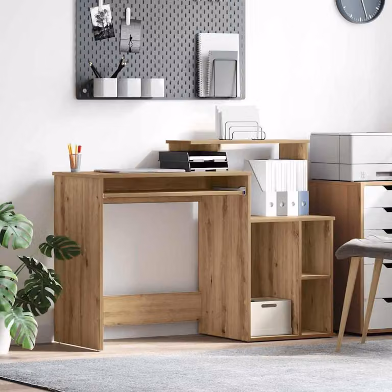 Maison Exclusive - Scrivania in rovere artigianale 120,5 x 44 x 88,5 cm Materiale legnoso