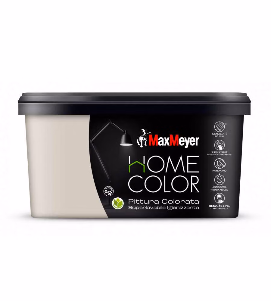 MaxMeyer Pittura Superlavabile Luna 2,5L - Idropittura Opaca Interni