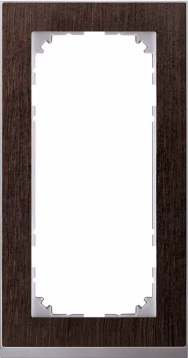 Cornice M-Pure Decor, doppia senza traversa centrale, wengé/alluminio