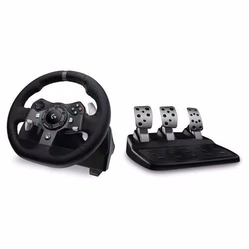 Volante e pedaliera Logitech G920 Driving Force per Xbox, simulatore di guida racing, nero – 3