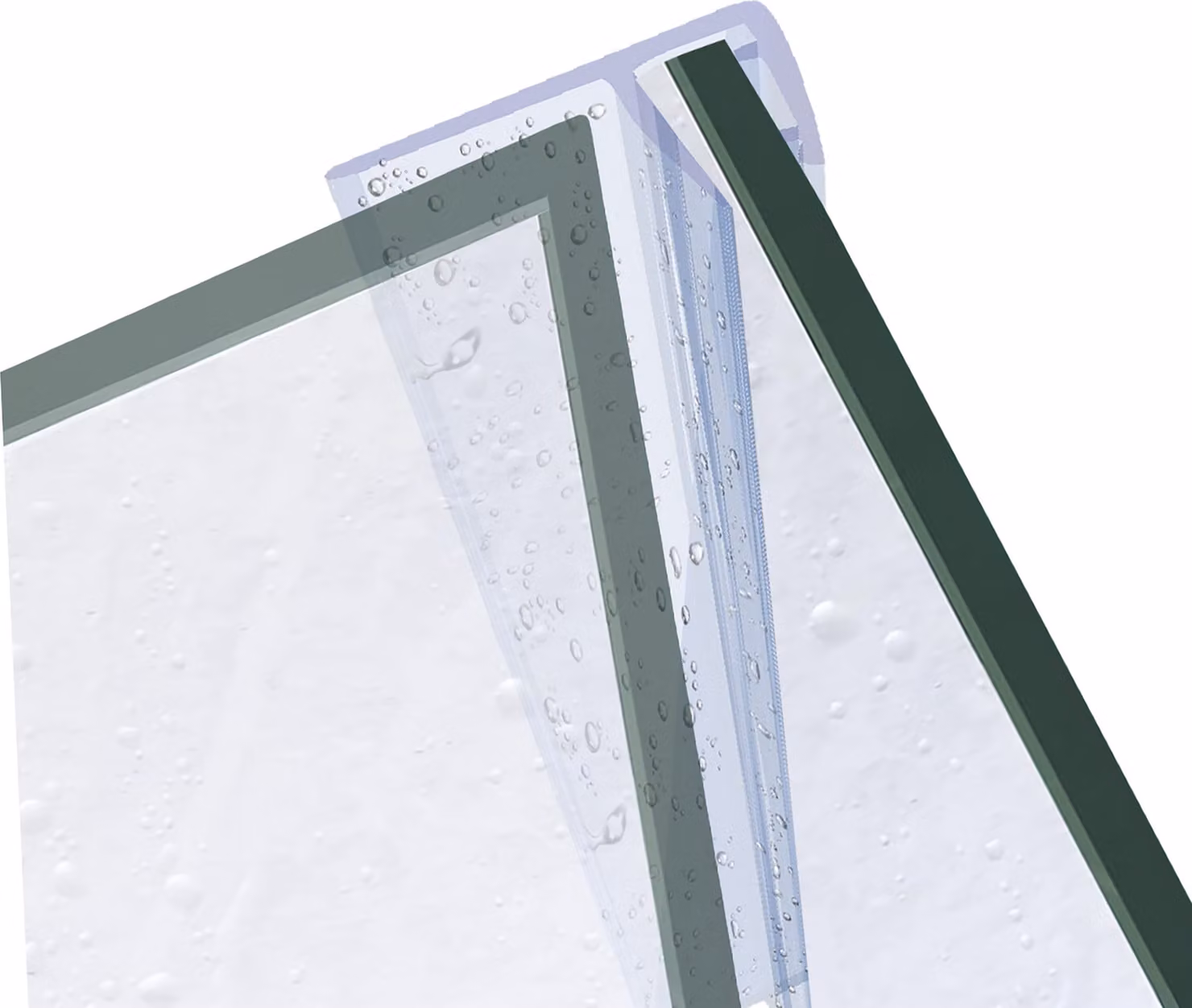 Guarnizione per doccia Guarnizione per box doccia DK02 (6-7mm) - 100cm Guarnizione di ricambio per box doccia
