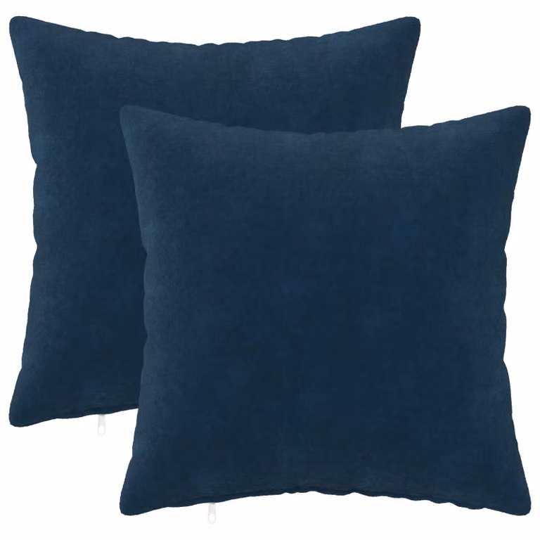 Set di 2 federe vidaXL HEERLEN blu in microfibra, L 30 x P 30 cm
