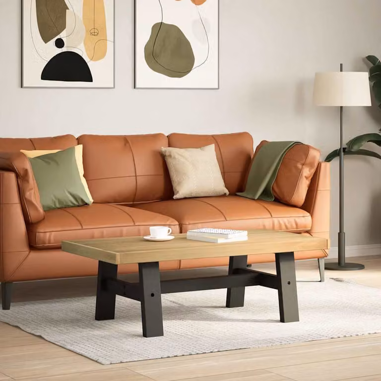 Tavolino NOAIN Gambe a Forma di A 120x60x40cm in Legno Massello