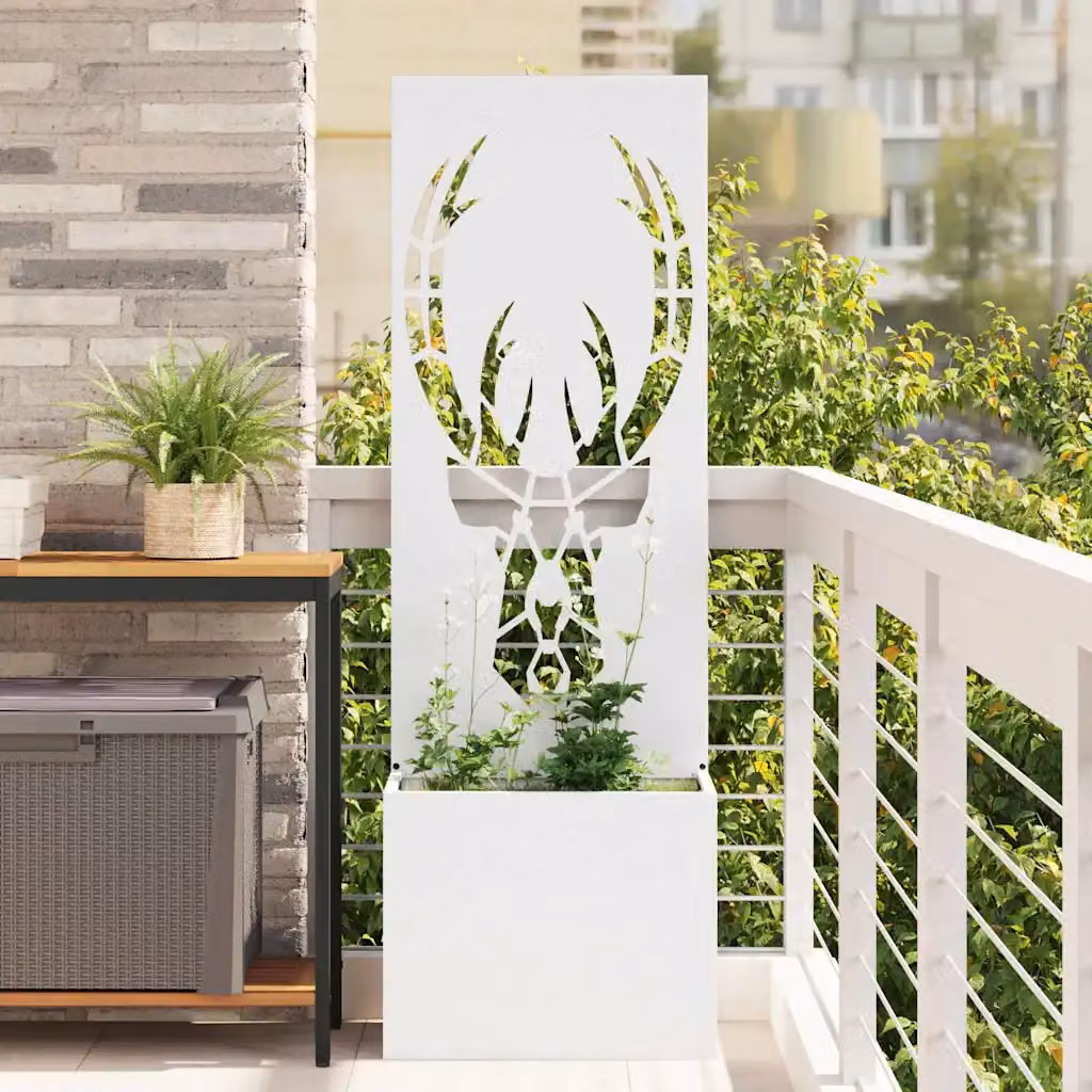 Paravent per privacy in giardino vidaXL, Bianco, L: 50 cm, P: 32 cm, H: 150 cm
