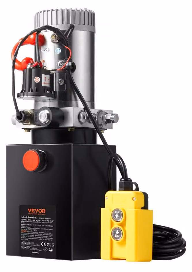 Pompa idraulica a semplice effetto - 12 V, potenza: 1600 W, capacità: acciaio