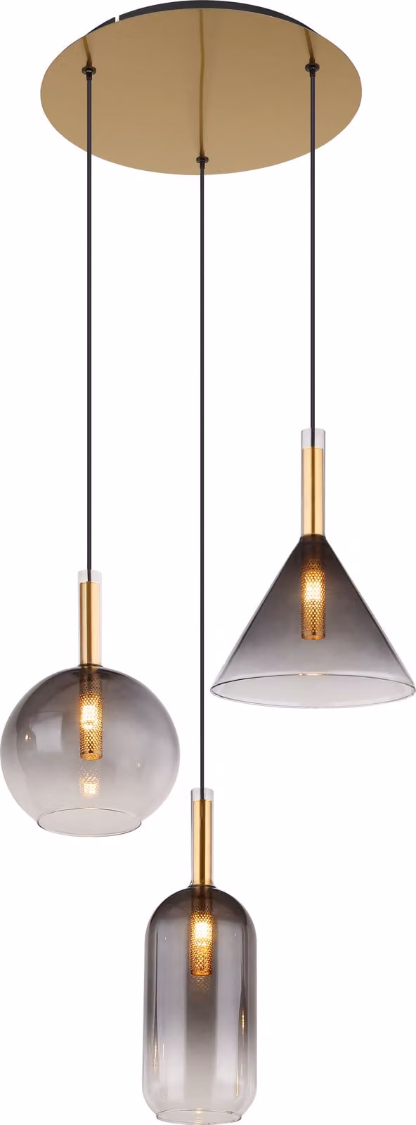 Globo Lighting lampada a sospensione in metallo color ottone, 3x G9 LED