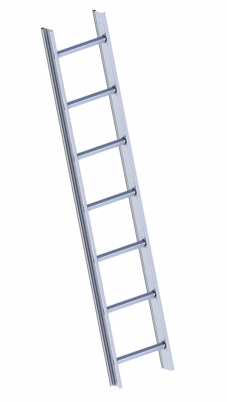 Layher 1051 Scala da tetto in alluminio a 7 pioli
