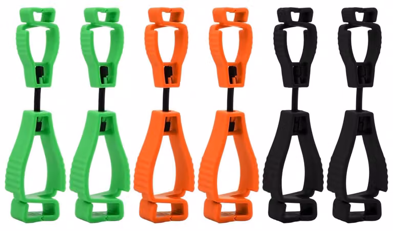Clip per guanti in plastica, set da 6 pezzi, design ergonomico, adatti per il lavoro e il giardinaggio