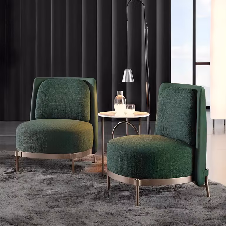 Designer Club Lounge Sessel Relax Hotel Stuhl Set 4x Garnitur Gruppe Luxus