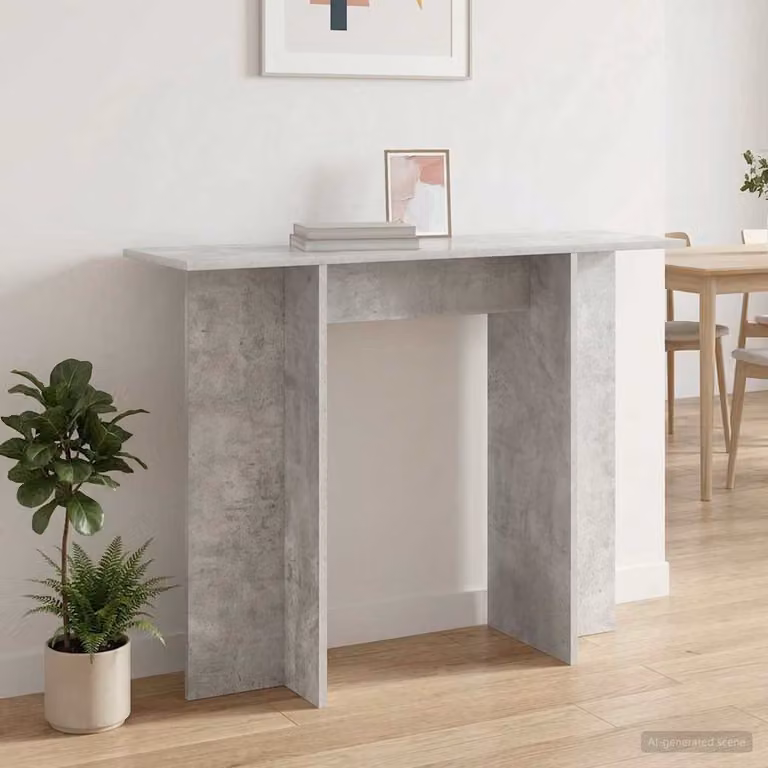 vidaXL Tavolo consolle moderno in MDF Grigio, L 100 x P 30 x H 75 cm