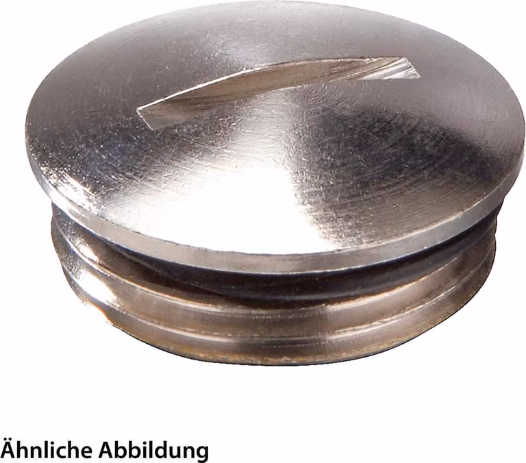 Tappo cieco WISKA M50x1,5 MBR-M50 rotondo con intaglio incl. O-ring ottone (CuZn) nichelato lunghezza filettatura 9,0 mm - 1 pezzo