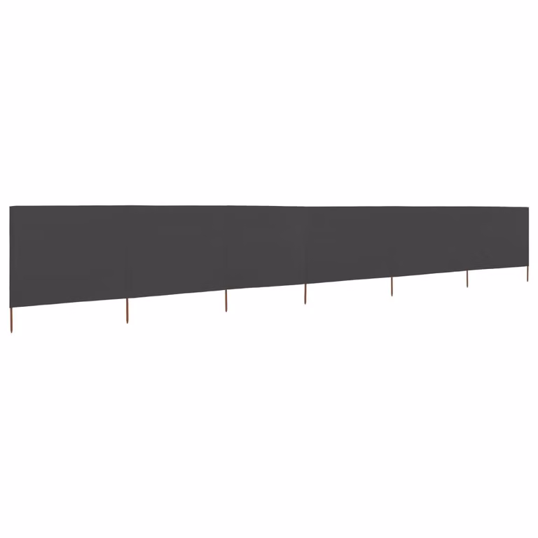 The Living Store 6 pezzi di tessuto frangivento 800 x 80 cm Grigio