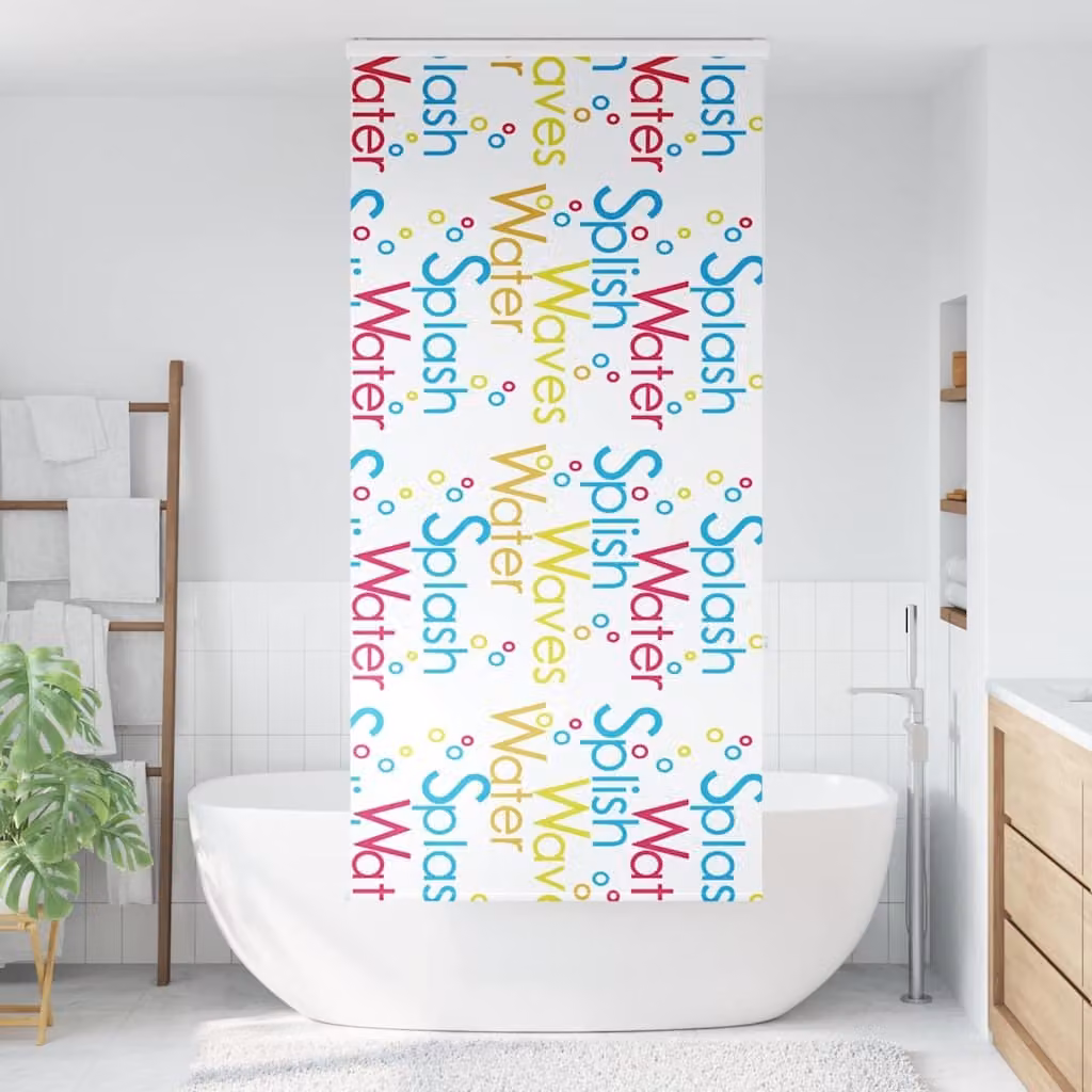 Tenda a Rullo Doccia con Cassonetto 100x240cm Larghezza Tessuto