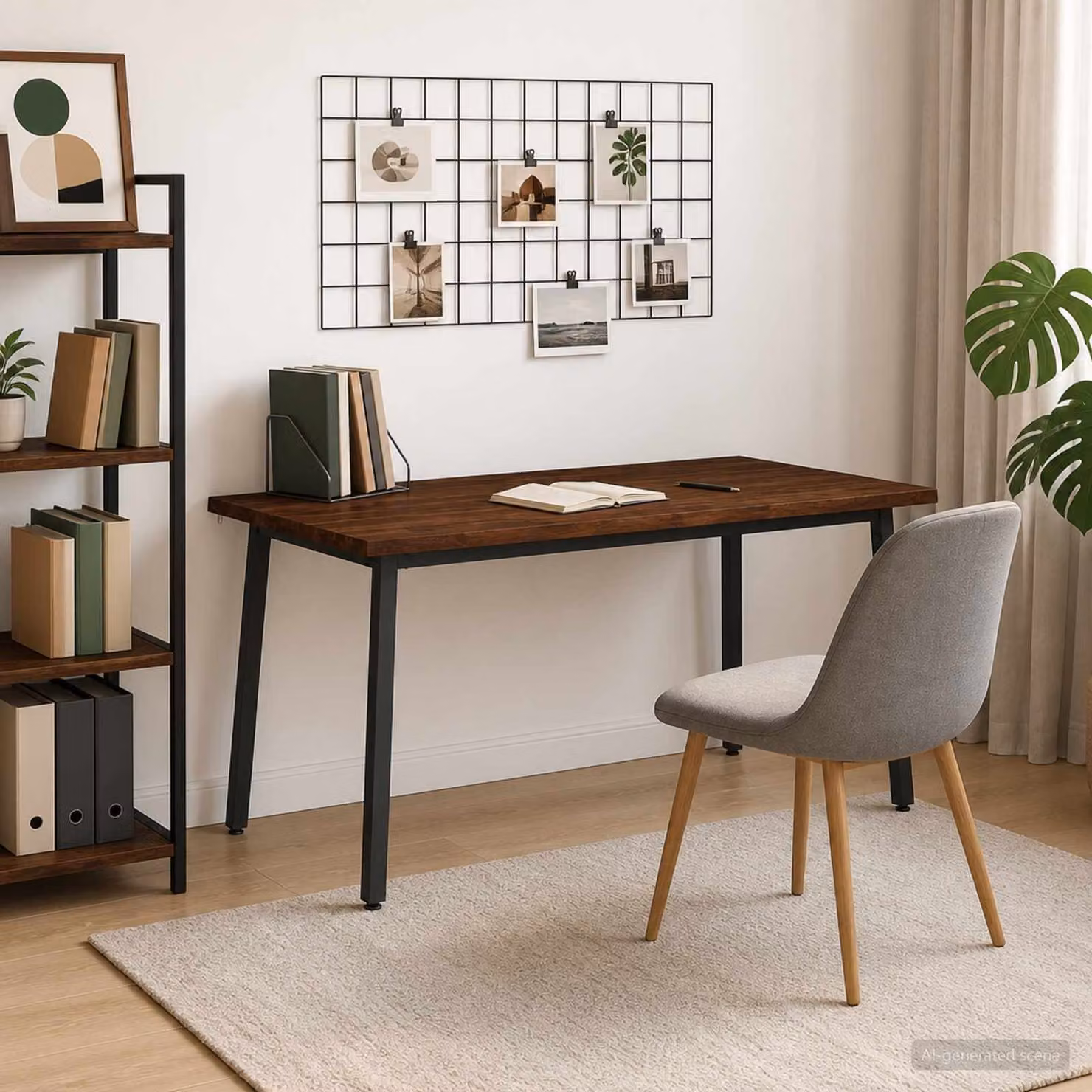 vidaXL Tavolo da pranzo moderno in legno di acacia con bordo vivo, L/P/H: 160 x 90 x 75 cm, Marrone e Nero
