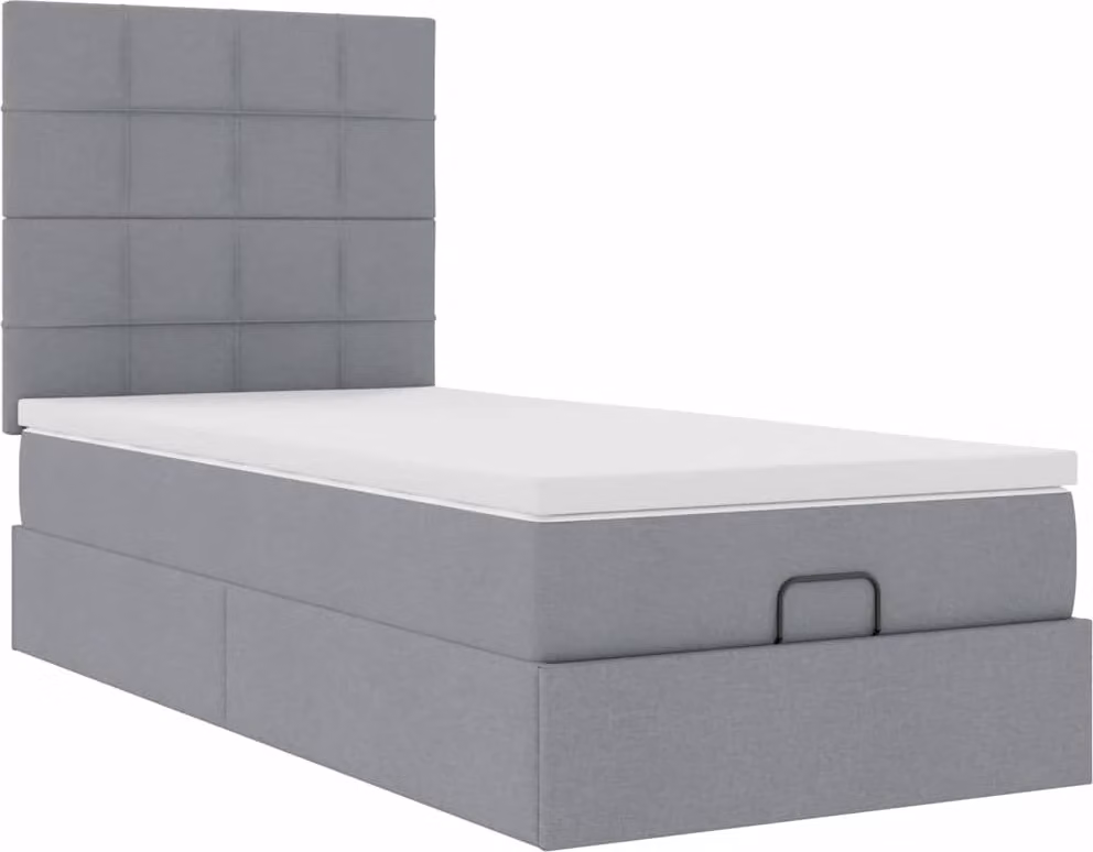 Struttura Letto Pouf con Materasso 80x200 cm in Tessuto