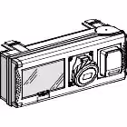 Adattatore di derivazione Schneider Electric KS, 32 A, in pelle per 8 TE + 1 CEE 3 poli 16 A + 1 CEE 5 poli 16 A KSB32CP35