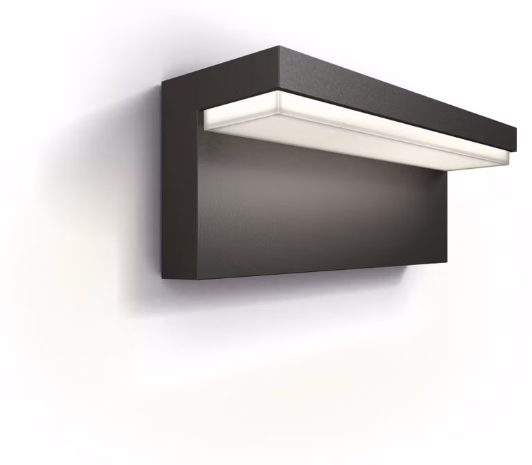 Philips Lampada da parete Bustan 3,8 W, Lampada da esterno da parete, Antracite, Metallo, IP44, Terrazza, Giardino, I