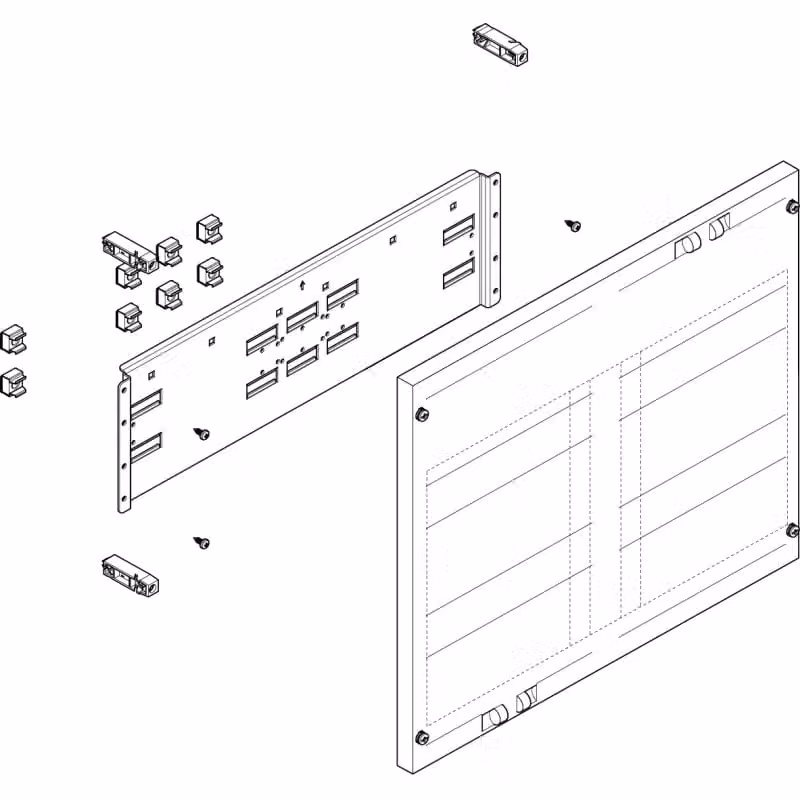 Modulo ABN Prisma XS piatto LxA: 500x450 mm Traversa di montaggio max, 2 sezionatori NH2 MF23322