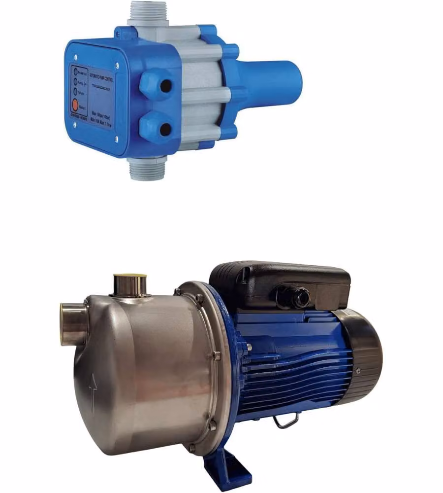 Lowara Elettropompa centrifuga autoadescante BGM5/C E2 0,75 HP inox - Presscontrol 2,2 bar