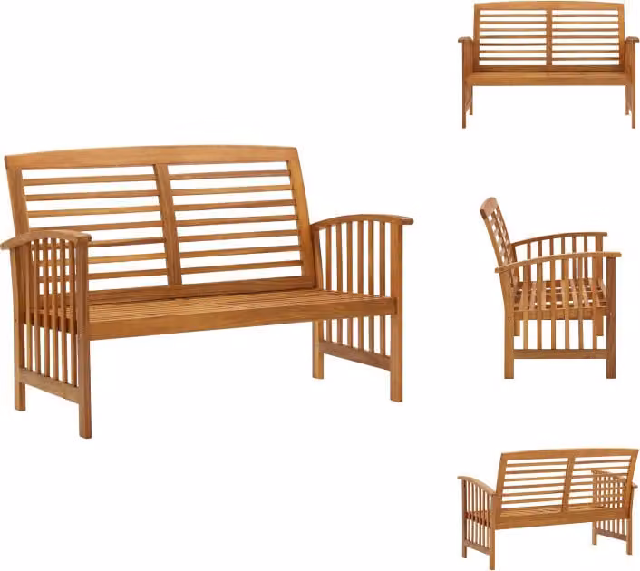vidaXL Panchina da giardino 119 cm in legno massiccio di acacia - Panchine da giardino