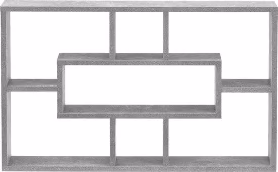 Scaffale a parete Wandrek con 7 compartimenti, colore grigio, L 77 cm x P 10 cm x H 48 cm