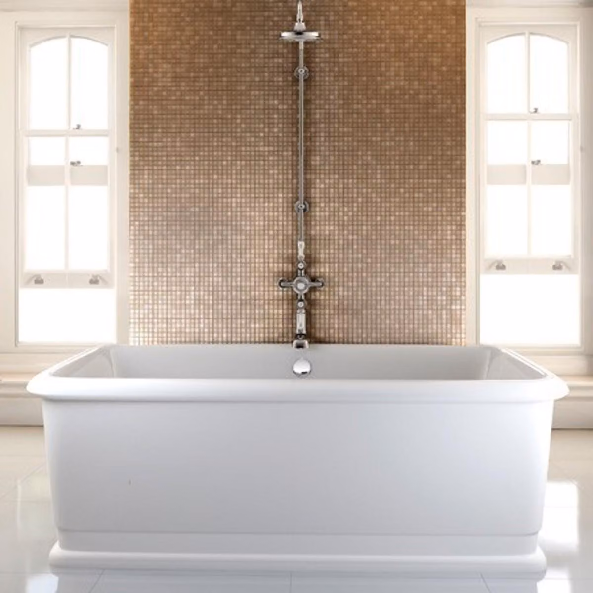 Casa Padrino vasca da bagno rettangolare freestanding 180 x 85 x 63 cm BLon - Vasca da bagno freestanding retro antico