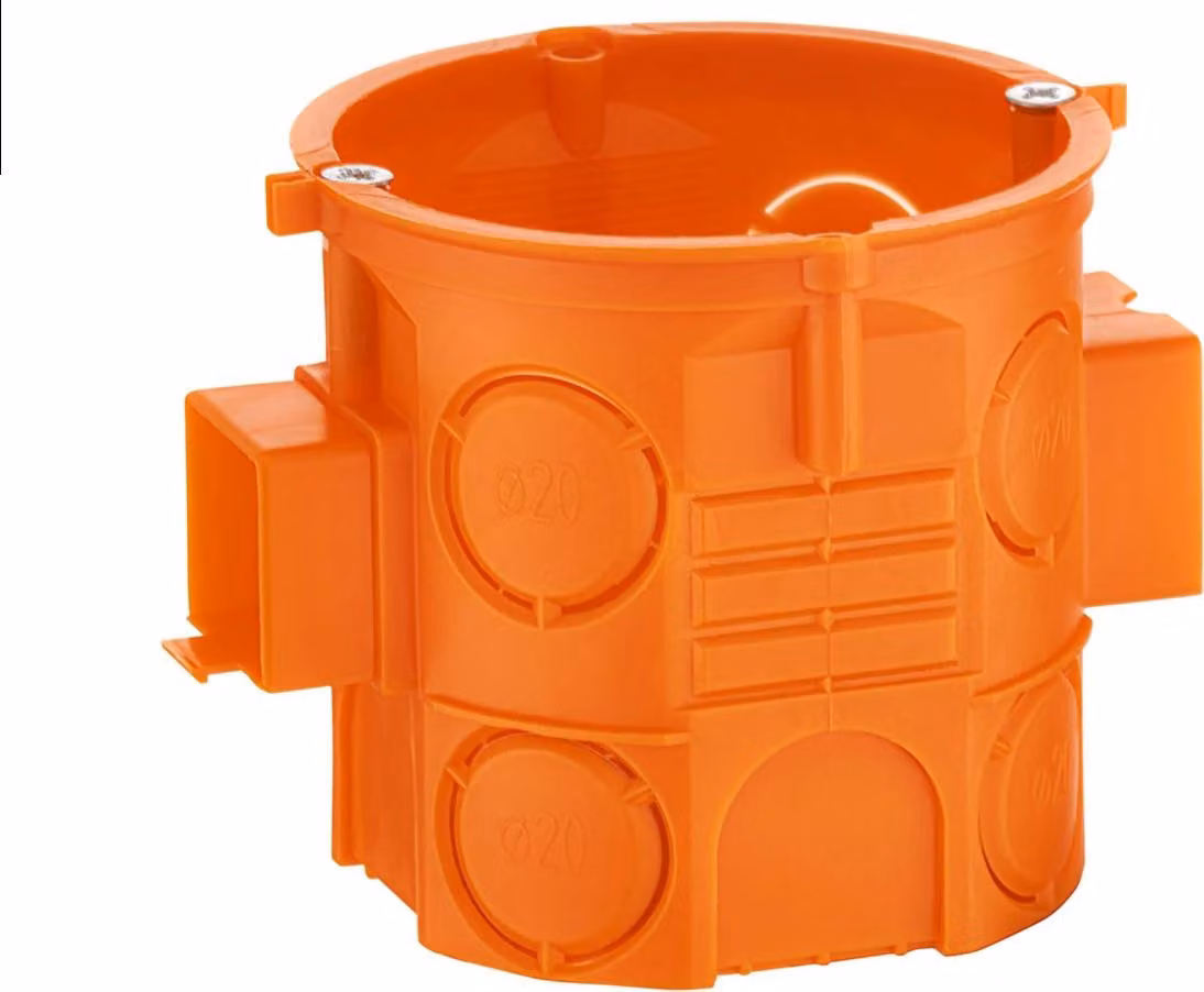 Scatola da incasso 60 mm, profonda, standard, con viti S60DFw set di 10 pezzi