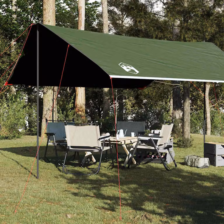 Telone da campeggio impermeabile vidaXL in poliestere verde L/P/H: 460 x 305 x 210 cm