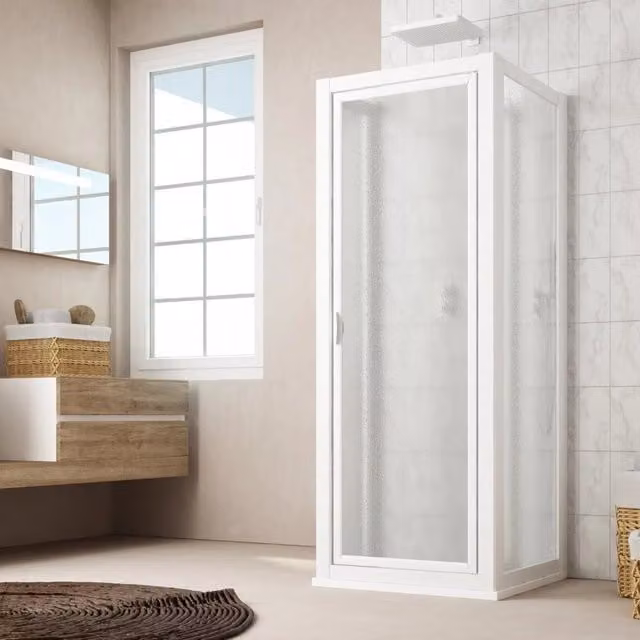 Box doccia Sigma Trio FORTE a tre lati battenti in acrilico bianco, L/P/H: 70 x 95 x 190 cm