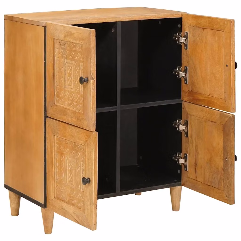 Credenza moderna in legno di mango massello marrone vidaXL L/P/H: 60 x 33 x 75 cm – 2