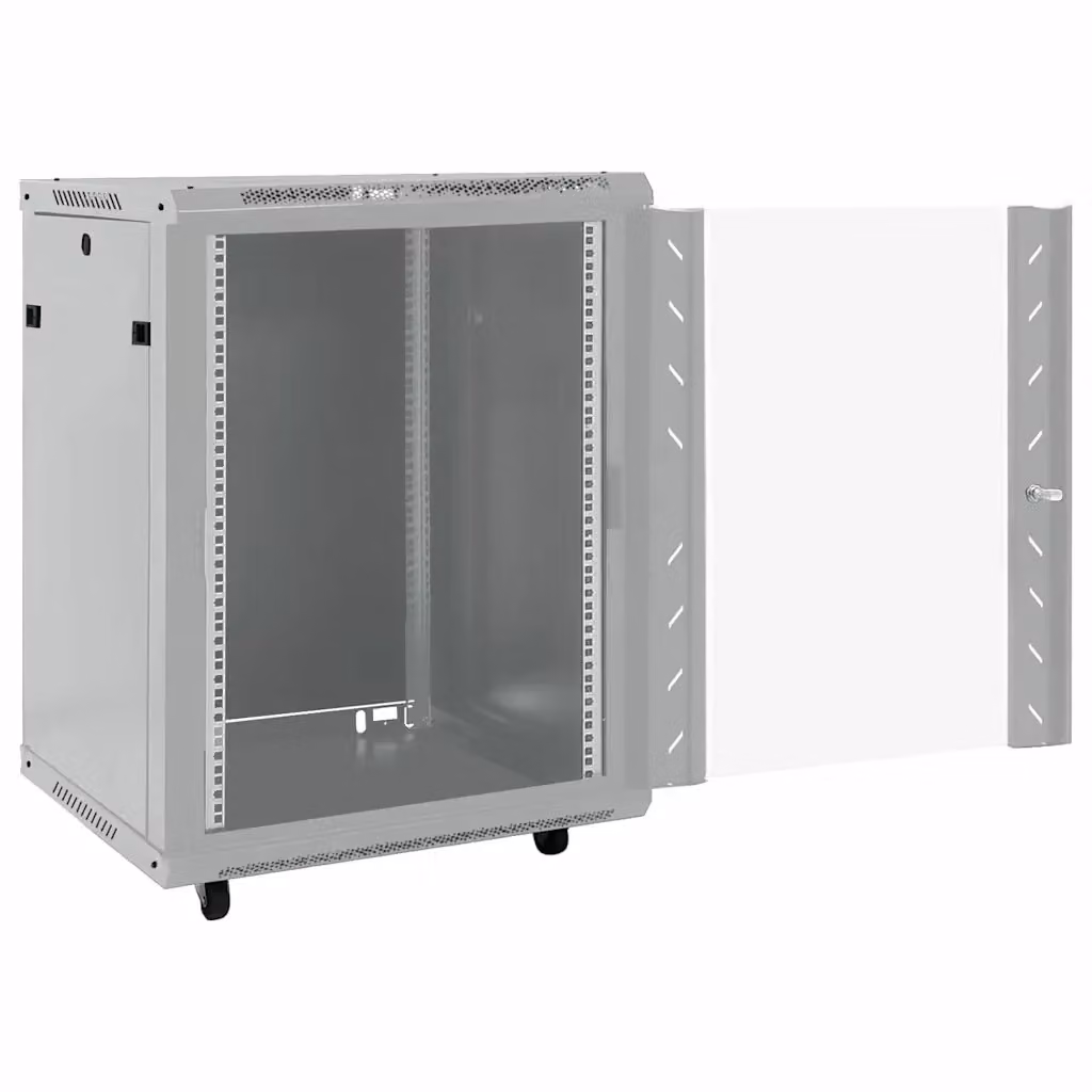 Armadietto in stile industriale vidaXL con ante in vetro e serratura, Grigio, L/P/H: 60 x 60 x 80 cm – 2