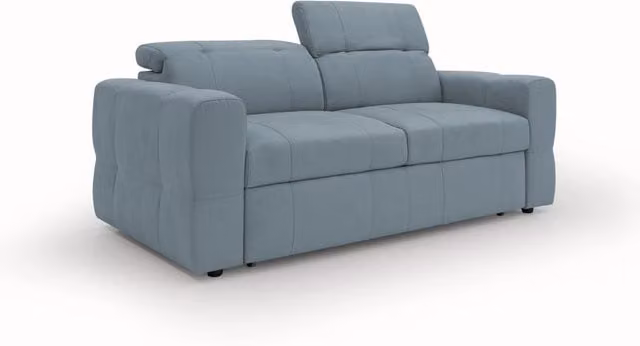 Divano Kronos Divani.Store con estraibile e poggiatesta reclinabili in microfibra impermeabile carta da zucchero L: 173 cm