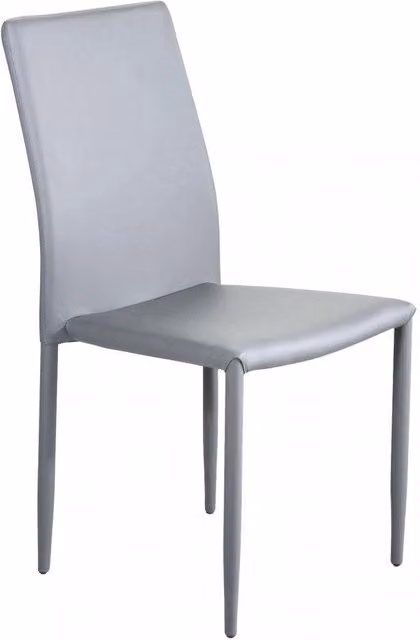 Sedia Cammie 41x50x91 h cm in Similpelle Grigio chiaro