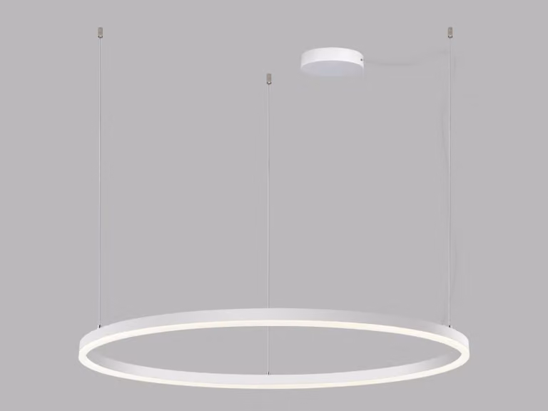 Lampadario LED dimmerabile CIRCLE P-Z CRI90, Variante: Ø 1000 x 33 x 2500 mm, 80 W, bianco, DALI, 2CCT