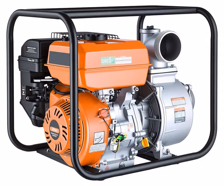 Pompa per acqua a benzina, diametro 101,6 mm, portata 422 GPM, 8,3 HP. Pompa portatile per il trasferimento di acqua, adatta anche per acque leggermente sporche, con motore a benzina, tubo di scarico da 7,62 metri, telaio robusto, girante in ghisa, ideale
