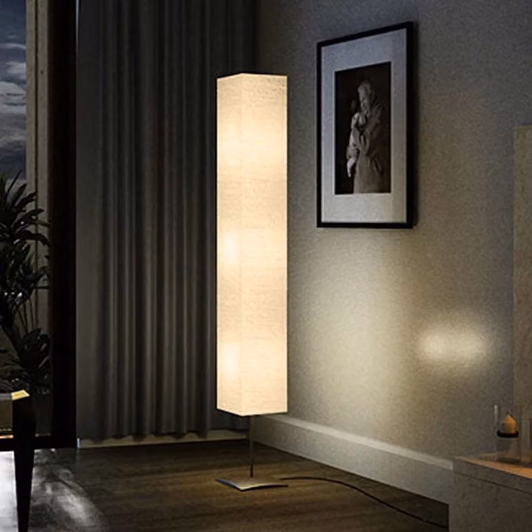 vidaXL Lampada a Piantana con Supporto in Acciaio e Paralume in Carta Beige, Altezza: 170 cm