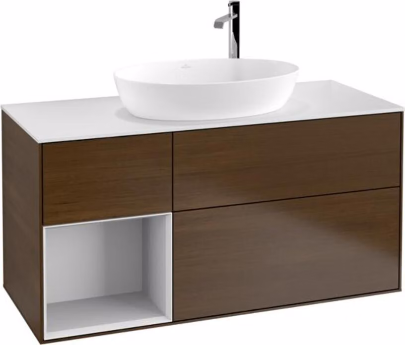 Mobiletto V&B Finion 120 cm, Pl wh. m, Reg wh. m Lac, wal ven