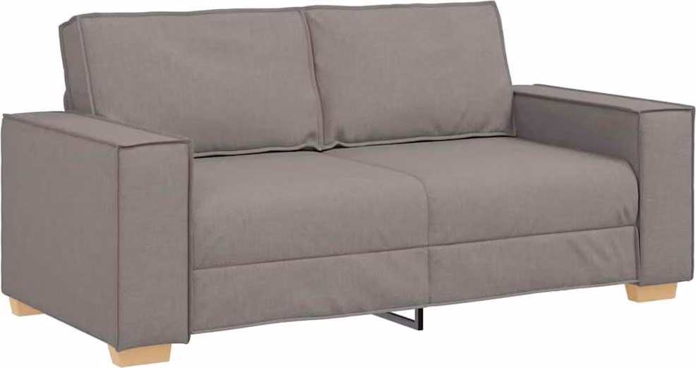 Divano a 2 posti tortora 180x78x84 cm in tessuto