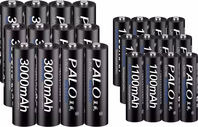 Batterie ricaricabili, alta capacità, compatibilità versatile, 12AA e 12AAA
