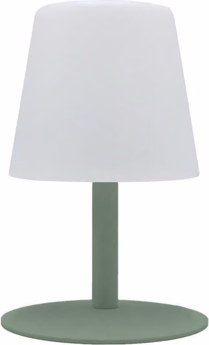 Lampada da tavolo, LUMISKY STANDY MINI, senza fili, H25 cm, acciaio verde oliva, LED bianco caldo/freddo, IP44