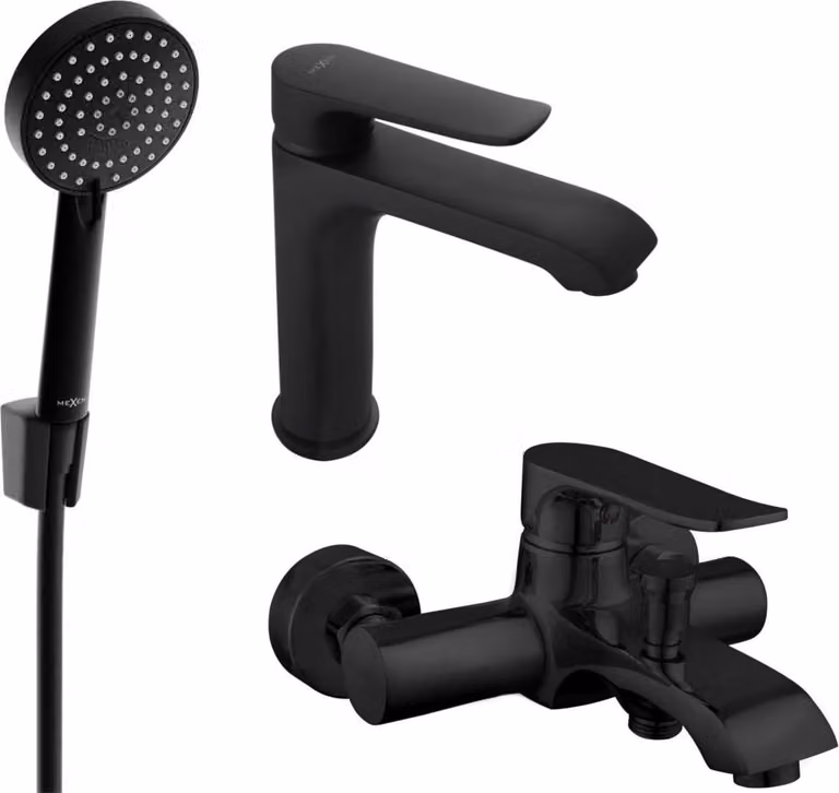 Mexen Pecos R75 set vasca, nero - 72703R75-70