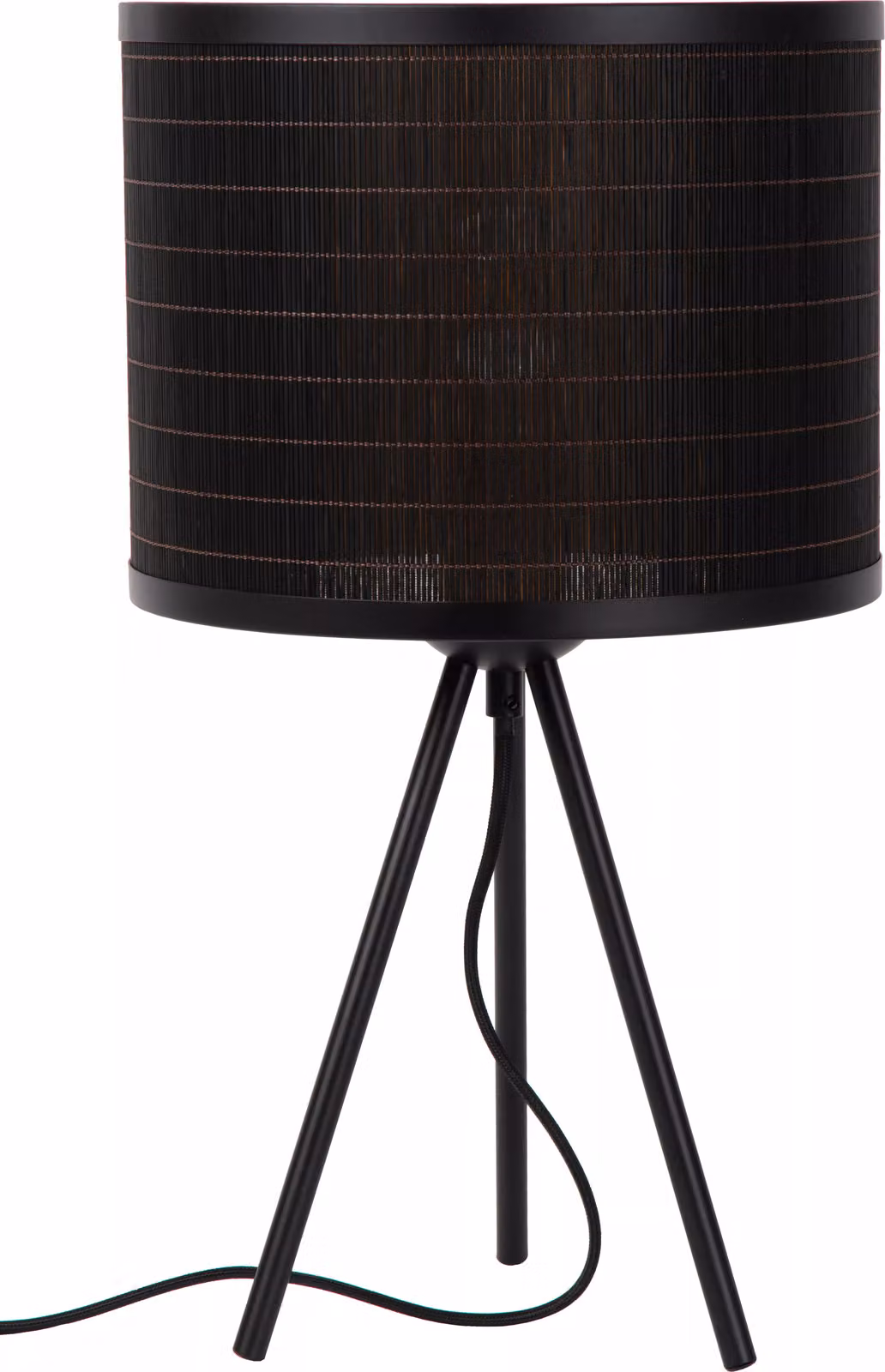 Lampada da tavolo paralume in rattan nero E27 Tagalog Lucide