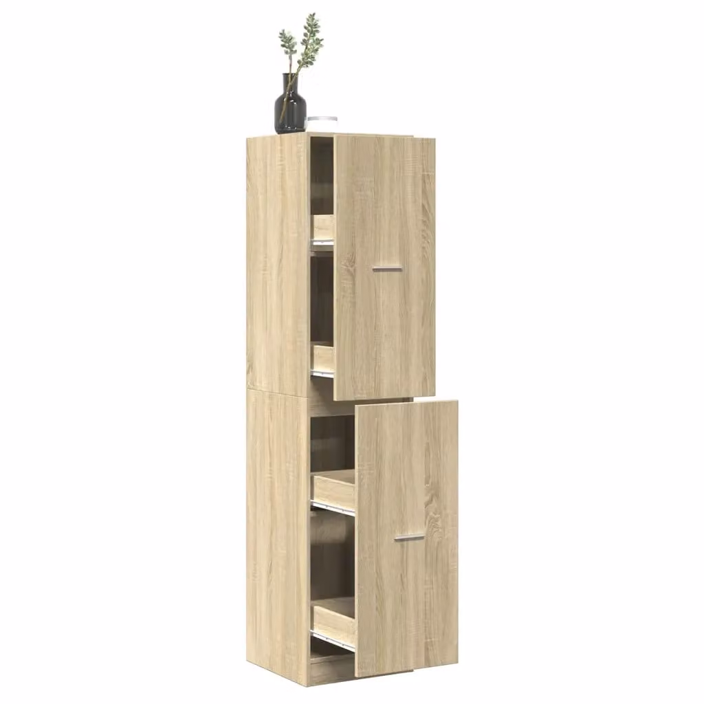 Armadietto da Farmacia a Parete vidaXL in Rovere Sonoma, L: 40 cm, P: 41 cm, H: 174,5 cm