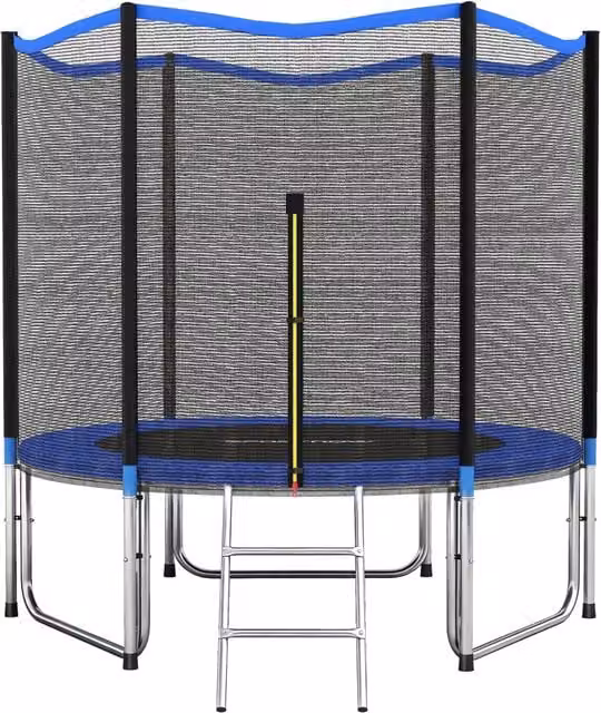 Trampolino 305 cm con rete di protezione e scaletta per esterni.