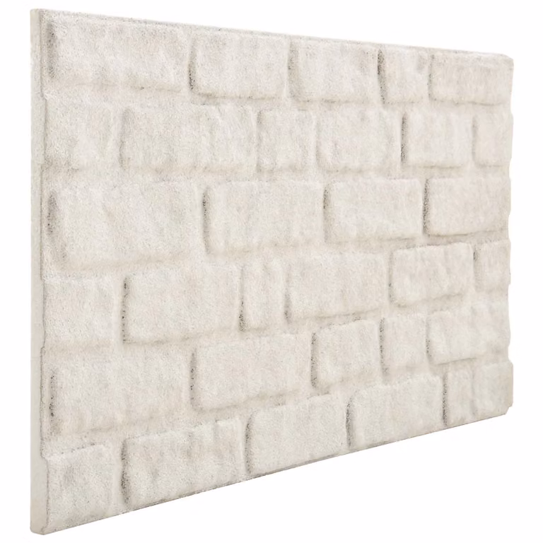 Set di 10 pannelli da parete vidaXL in schiuma EPS bianco, L: 100 cm, H: 50 cm