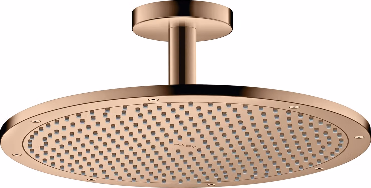 hansgrohe AXOR ShowerSolutions pomme de douche 350 1 jet, raccordement au plafond, 26035300, 26035300