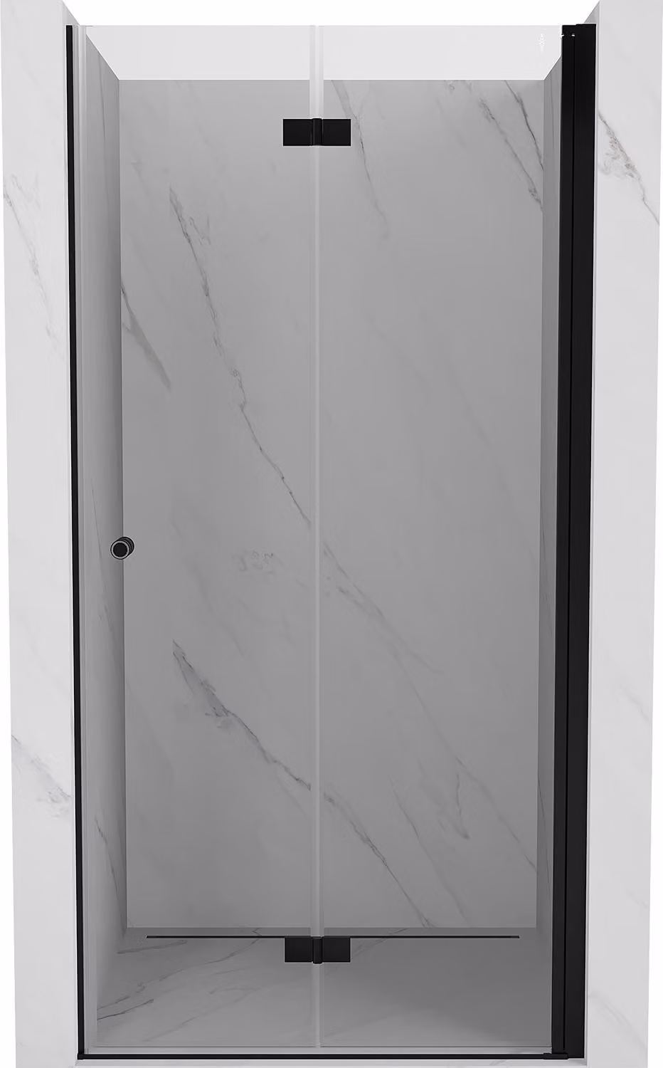 Mexen Mist-F porta doccia pieghevole destra 110 cm, trasparente, nero - 8A6-110-000-70-00-P