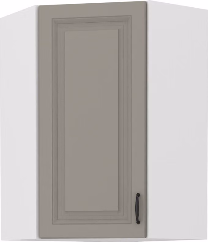 Armadietto alto ad angolo SOPHIA - 60x60 cm, grigio chiaro / bianco